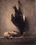 jean-Baptiste-Simeon Chardin Still-Life with Dead Pheasant and Hunting Bag France oil painting artist
